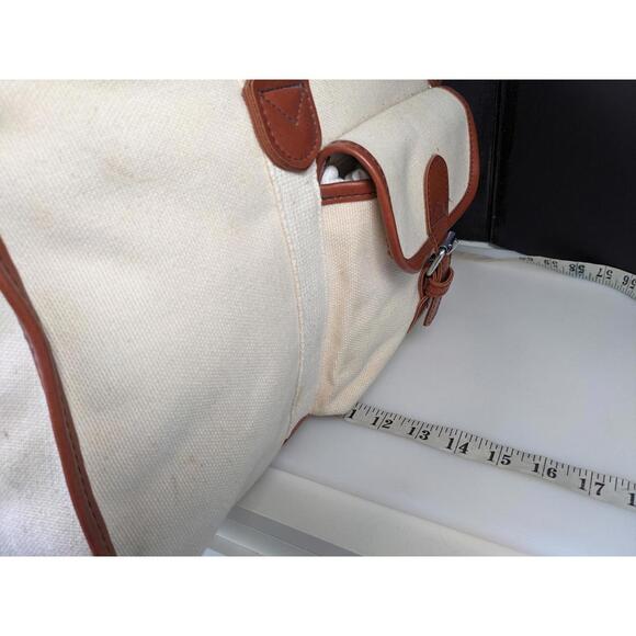 Samsonite Taiwan Duffle Bag 21" Travel Carry-On Beige Canvas - Picture 9 of 12